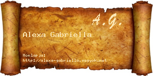 Alexa Gabriella névjegykártya
